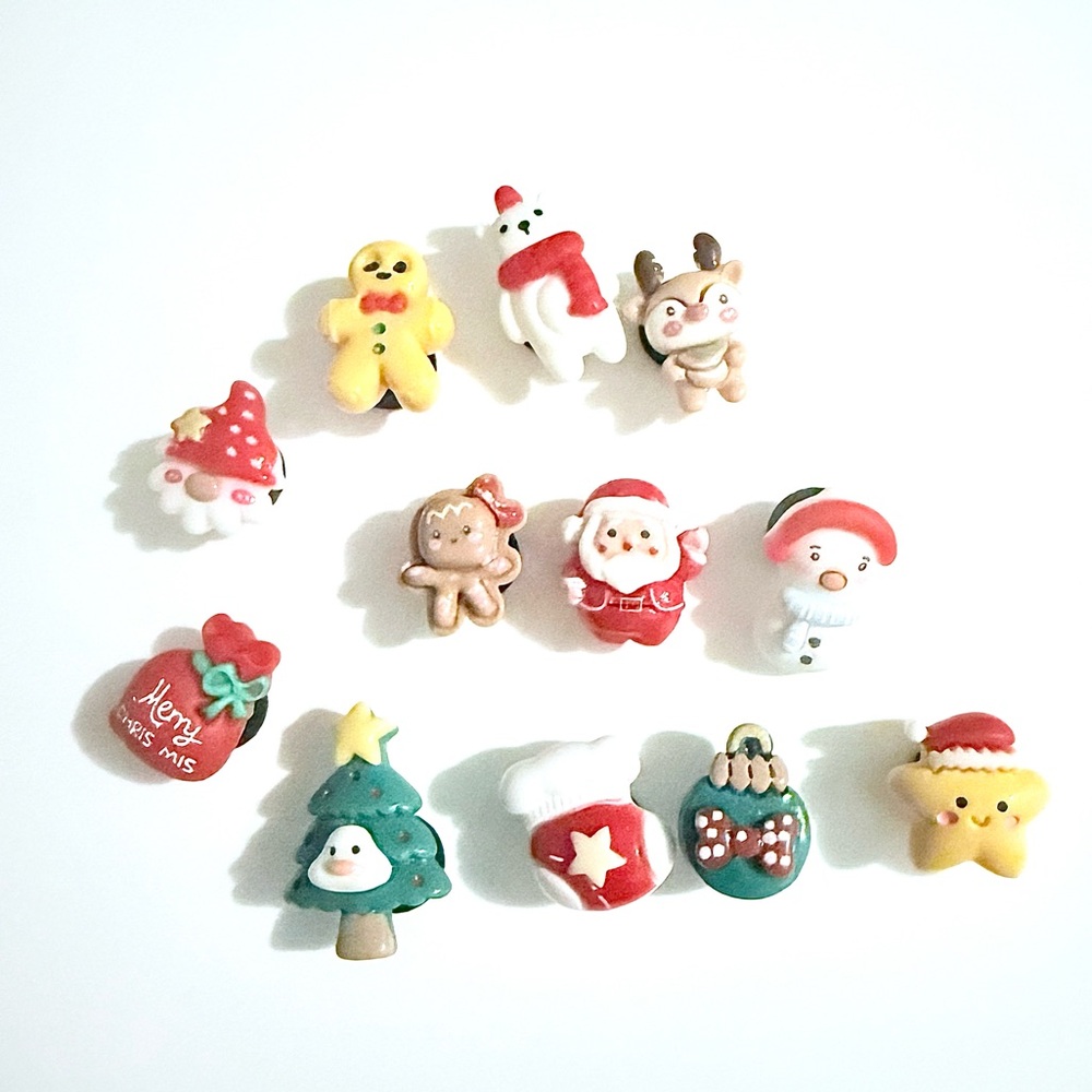 12 Resin Christmas Croc Charms Shoe Charm Jibbit Disney Croc Charms